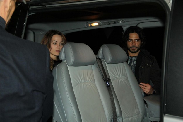 I due attori in auto