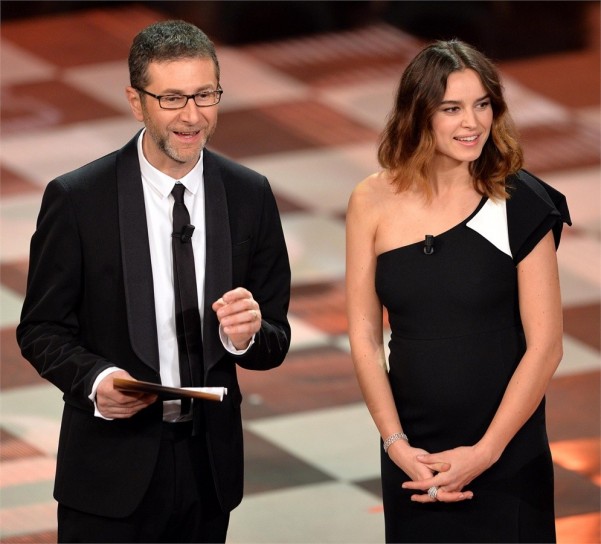 Kasia Smutniak incinta a Sanremo 2014