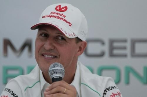 Schumi in conferenza stampa