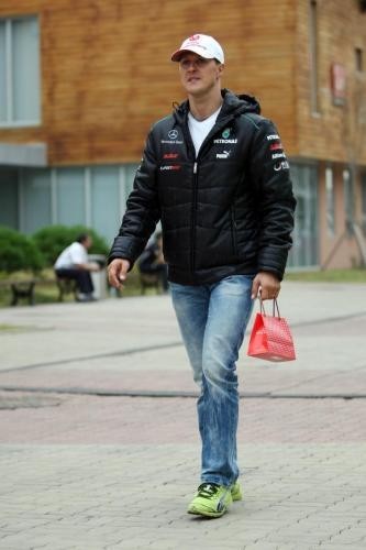 Michael Schumacher durante una passeggiata