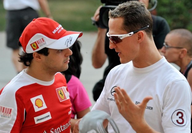Schumi parla con Massa