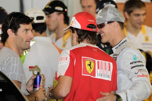 Il campione sorridente ai box