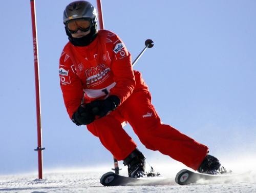Schumi sugli sci a Madonna di Campiglio