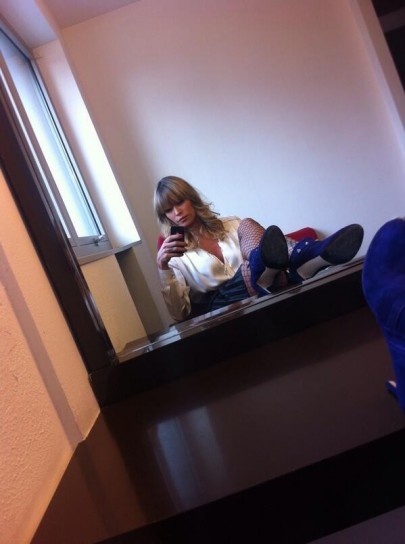 Il selfie della conduttrice tv 
