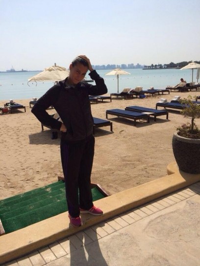 Flavia Pennetta in spiaggia