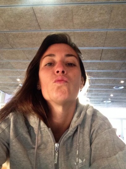La campionessa italiana di tennis a colazione