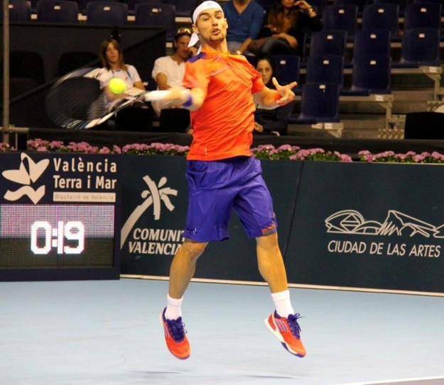 Il tennista durante una partita