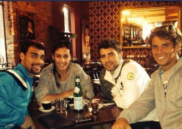 Flavia Pennetta e Fabio Fognini a pranzo