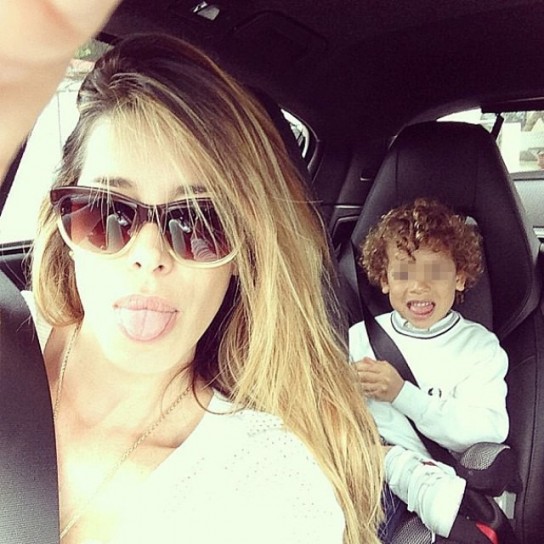 La Yespica con il figlio Aaron su Instagram